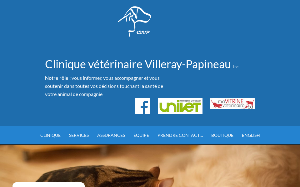 vet.qc.ca/ screen capture