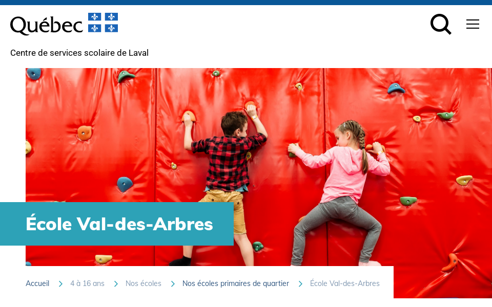 csslaval.gouv.qc.ca/nos-etablissements/ecole-val-des-arbres/ screen capture