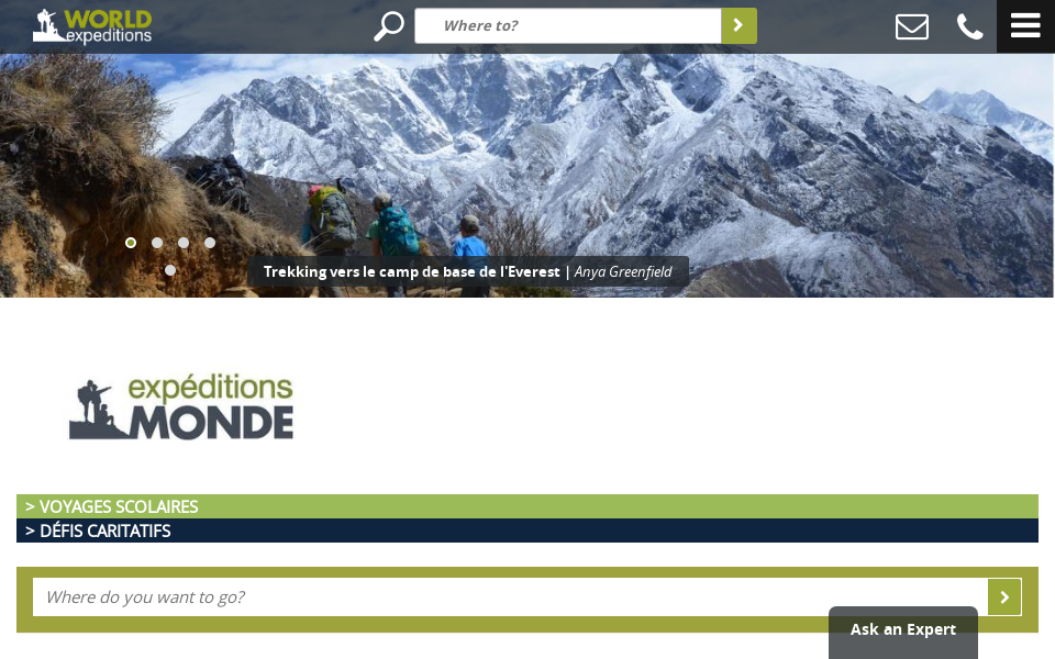 worldexpeditions.com/Expeditions-Monde screen capture