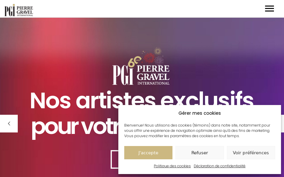 pierregravel.com/ screen capture