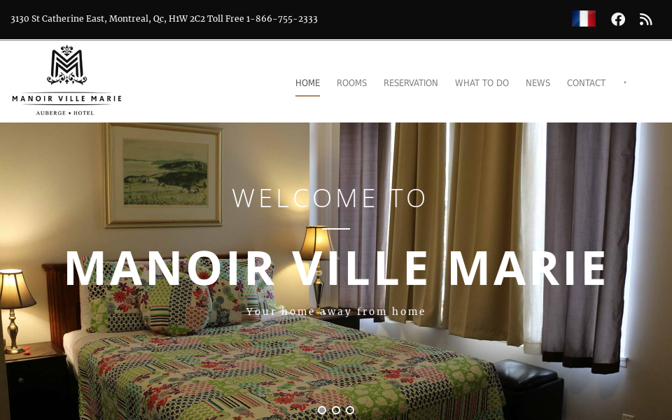 manoirvillemarie.com/ screen capture