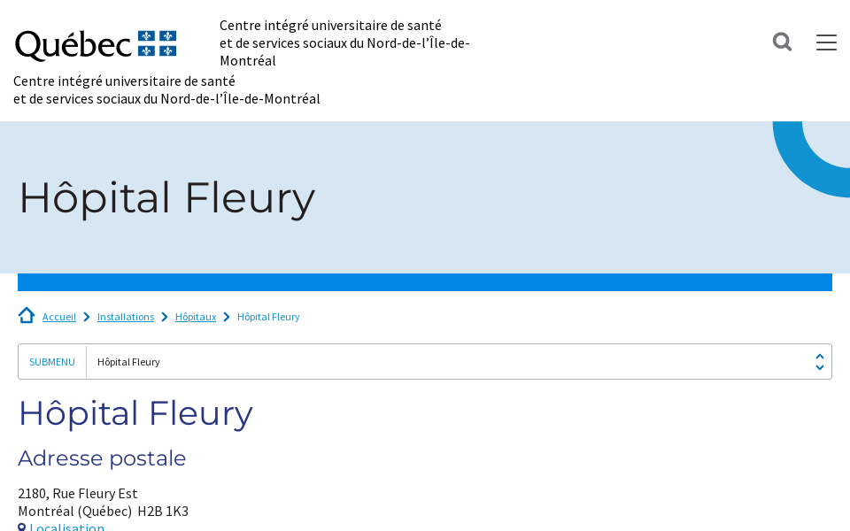 www.ciusssnordmtl.ca/installations/hopitaux/hopital-fleury screen capture