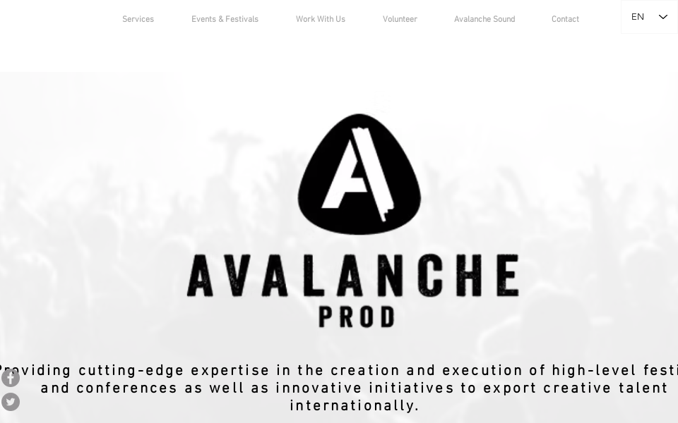 www.avalancheprod.com/ screen capture