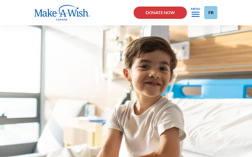 makeawish.ca/ screen capture