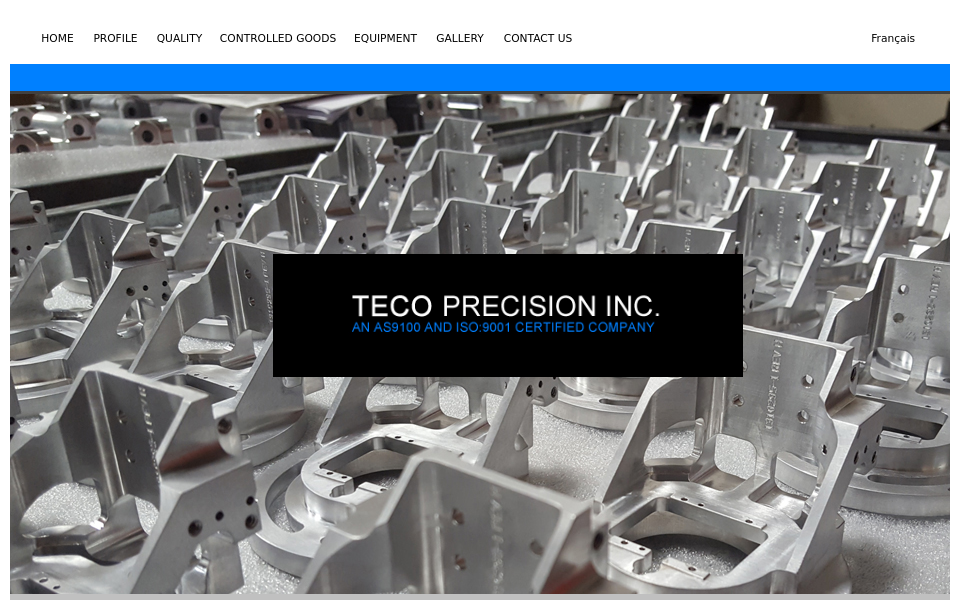 www.tecoprecision.com/ screen capture