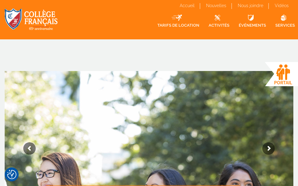 cms.collegefrancais.ca/ screen capture