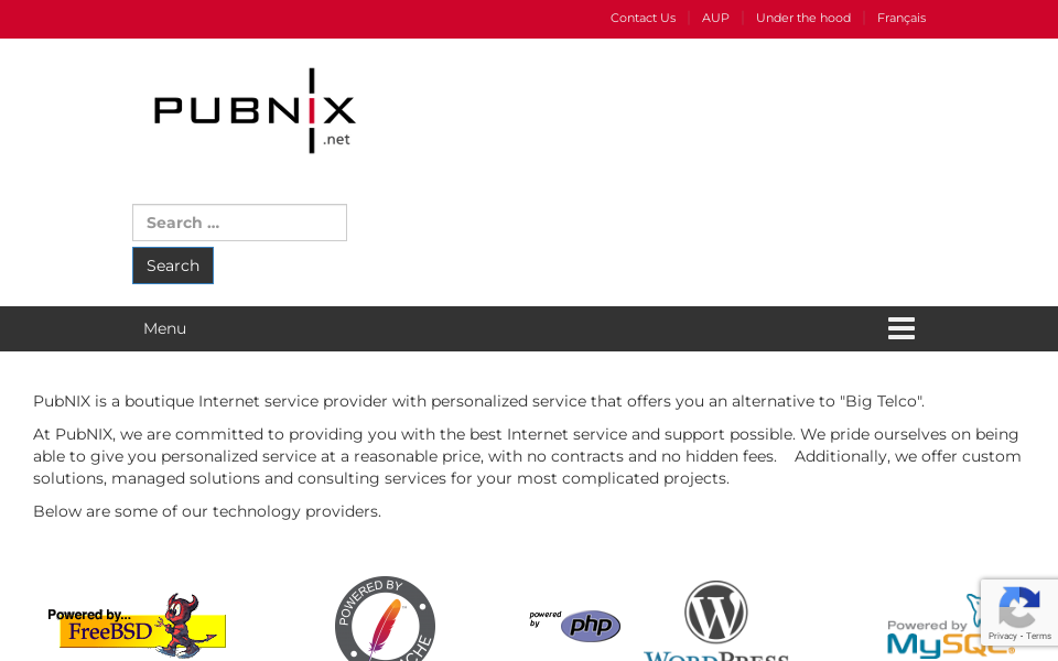 www.pubnix.net/ screen capture