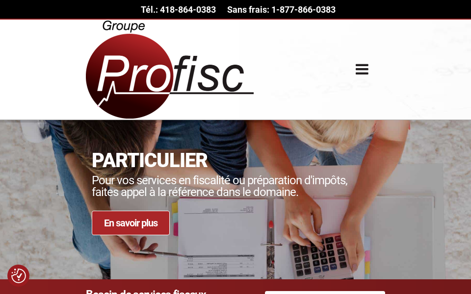 groupeprofisc.com/ screen capture