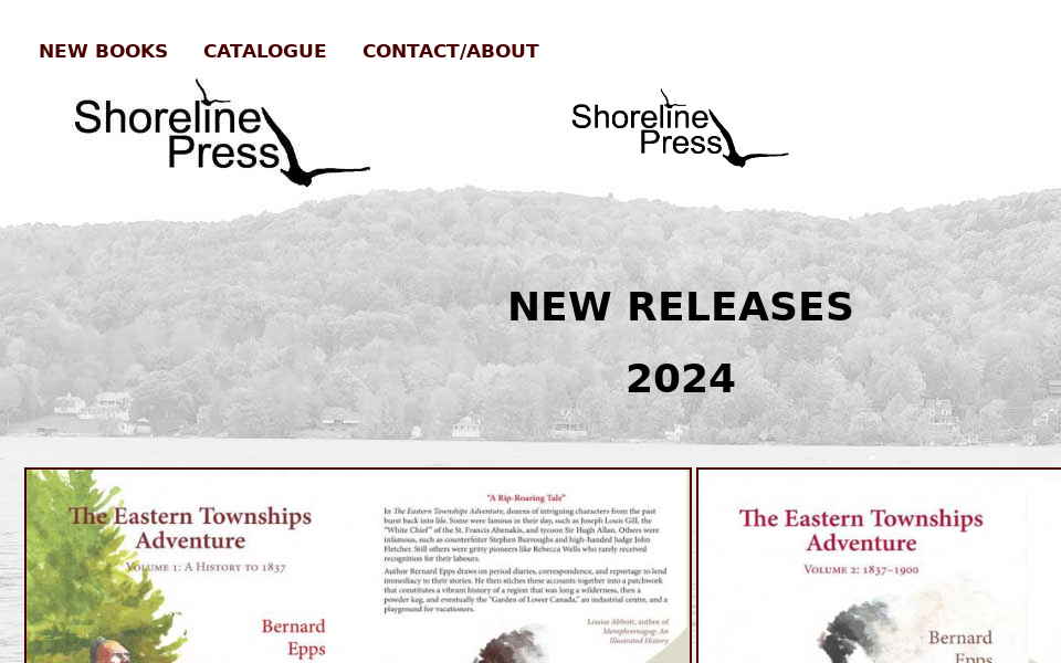 www.shorelinepress.ca/ screen capture