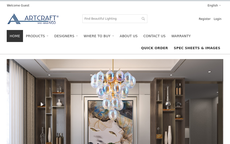 www.artcraftlighting.com/ screen capture