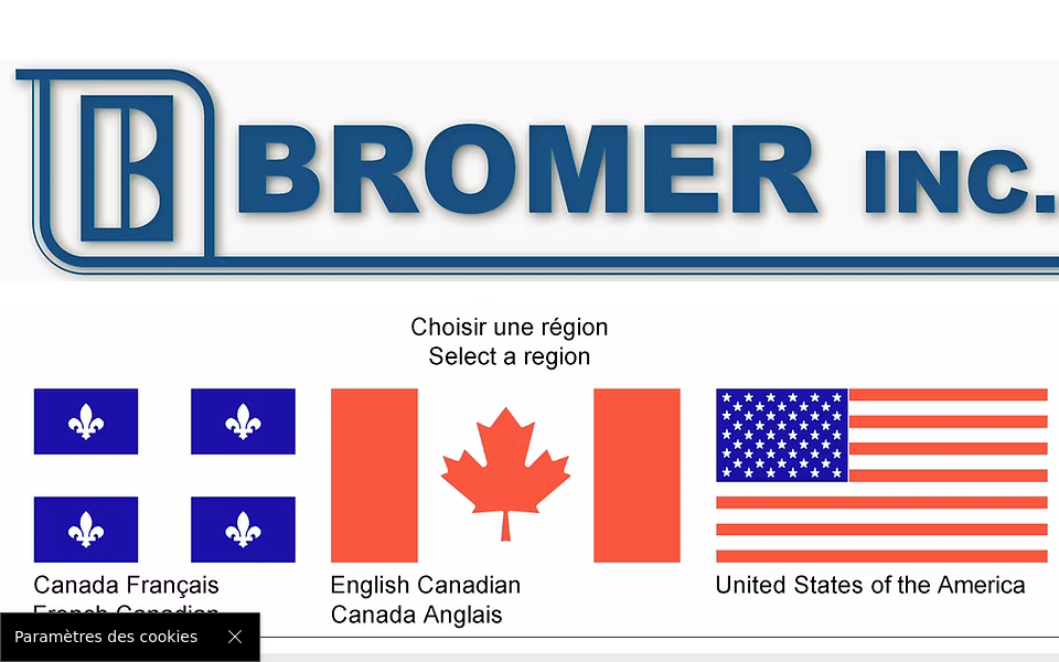 www.bromerinc.com/ screen capture