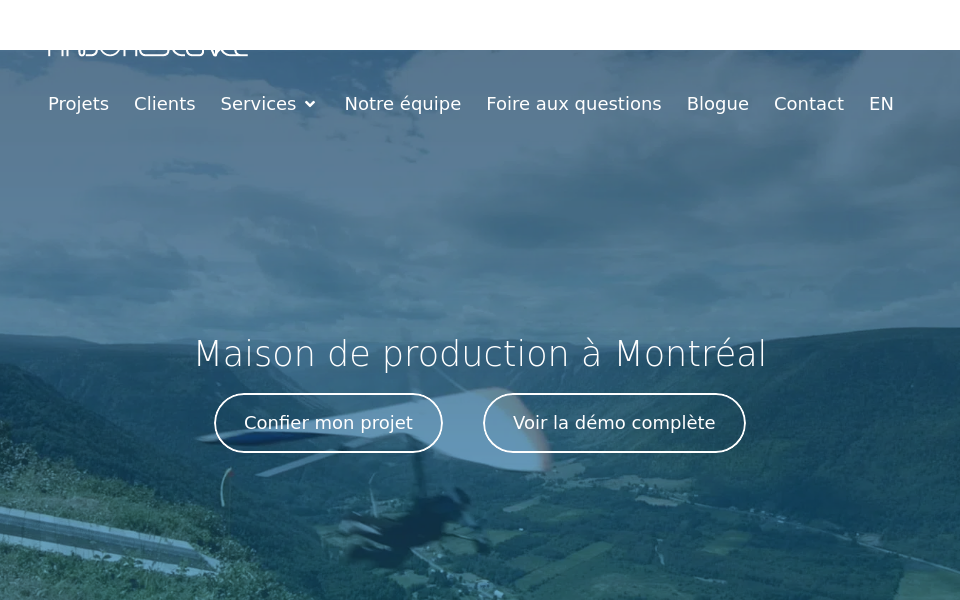 productionsarborescence.com/ screen capture