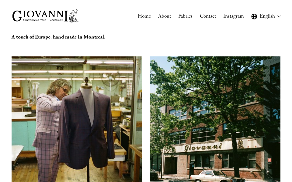 www.giovanniclothes.com/ screen capture