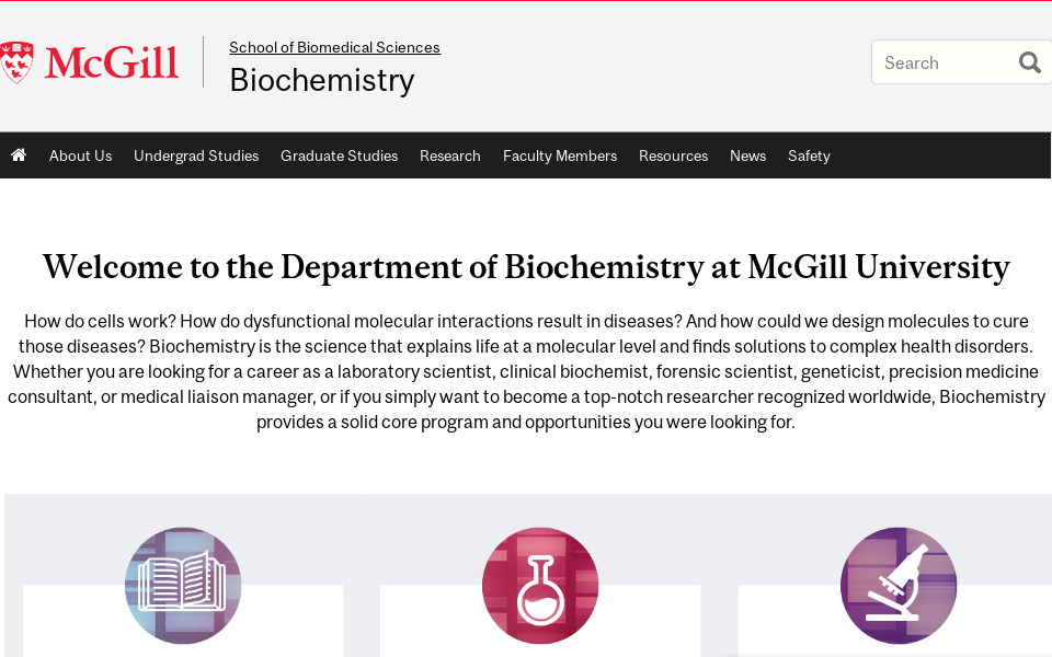 www.mcgill.ca/biochemistry/ screen capture