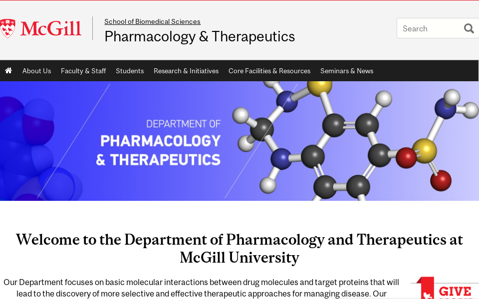 mcgill.ca/pharma/ screen capture