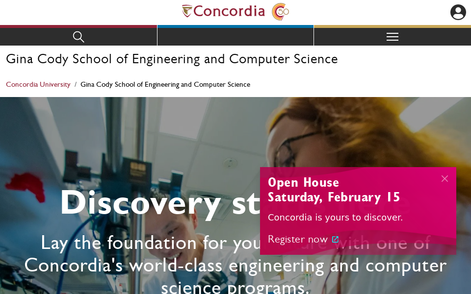 www.concordia.ca/ginacody.html screen capture