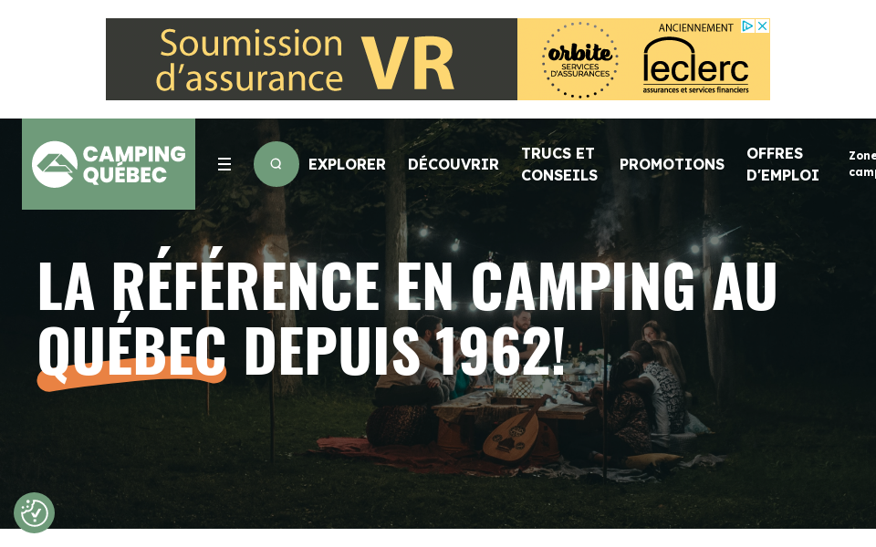 www.campingquebec.com/ screen capture