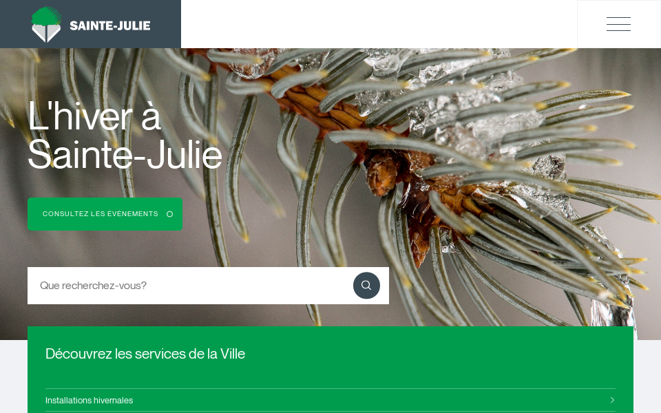 www.ville.sainte-julie.qc.ca/ screen capture