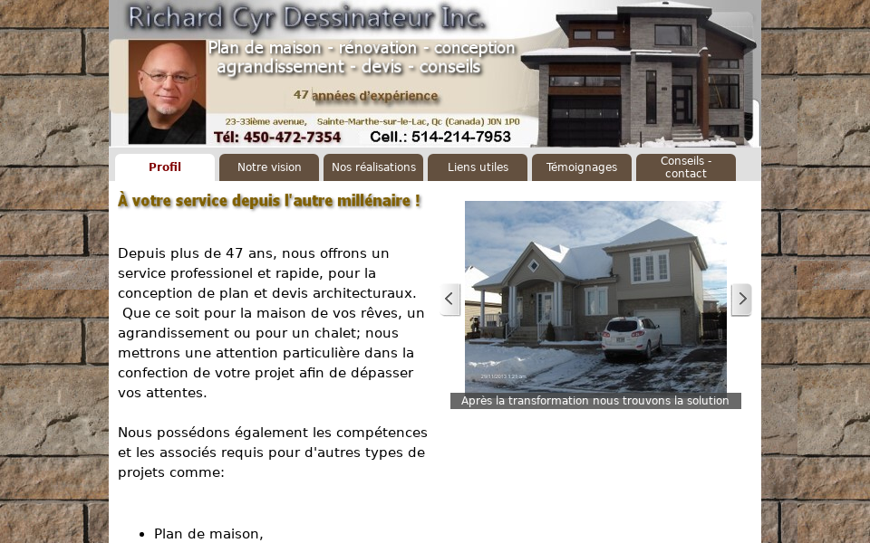 www.dessinateur-plan-richard-cyr.com/ screen capture