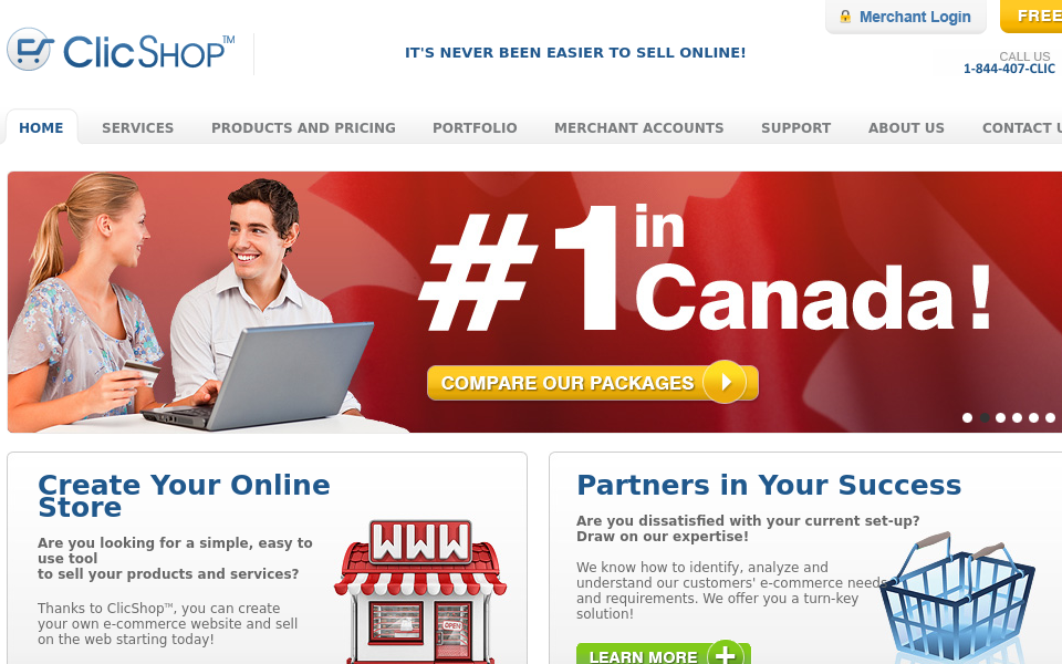 clicshop.com/ screen capture