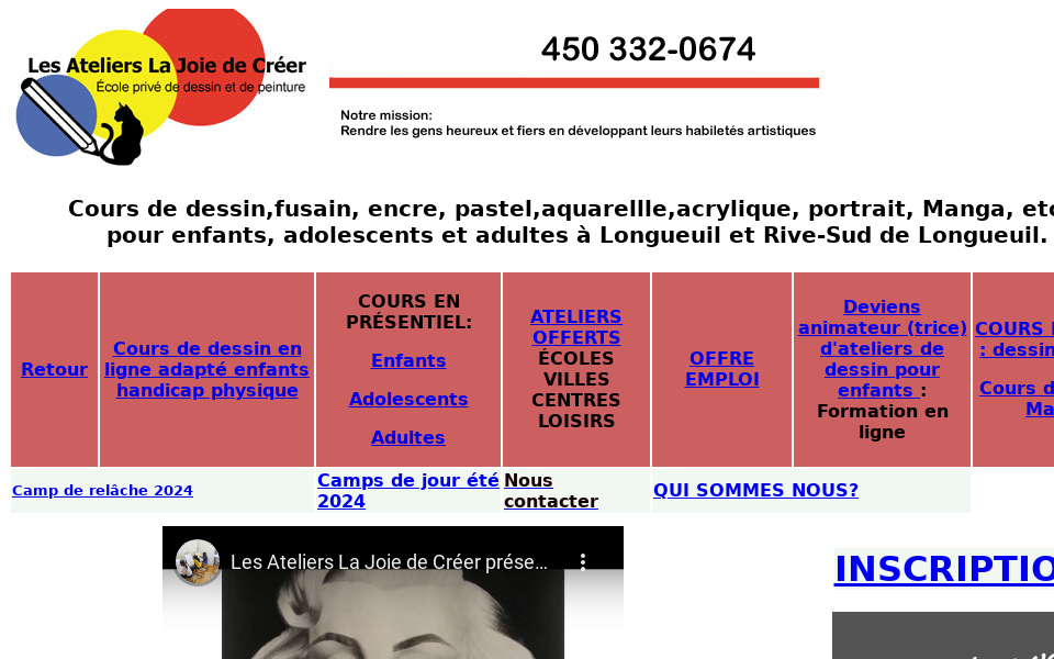 cours-de-dessin.ca/ screen capture