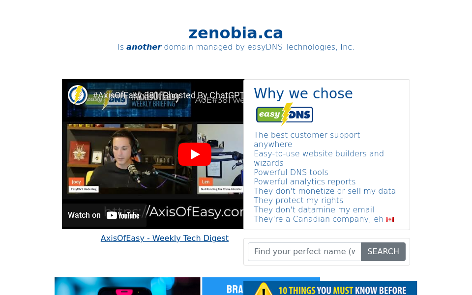 www.zenobia.ca/ screen capture