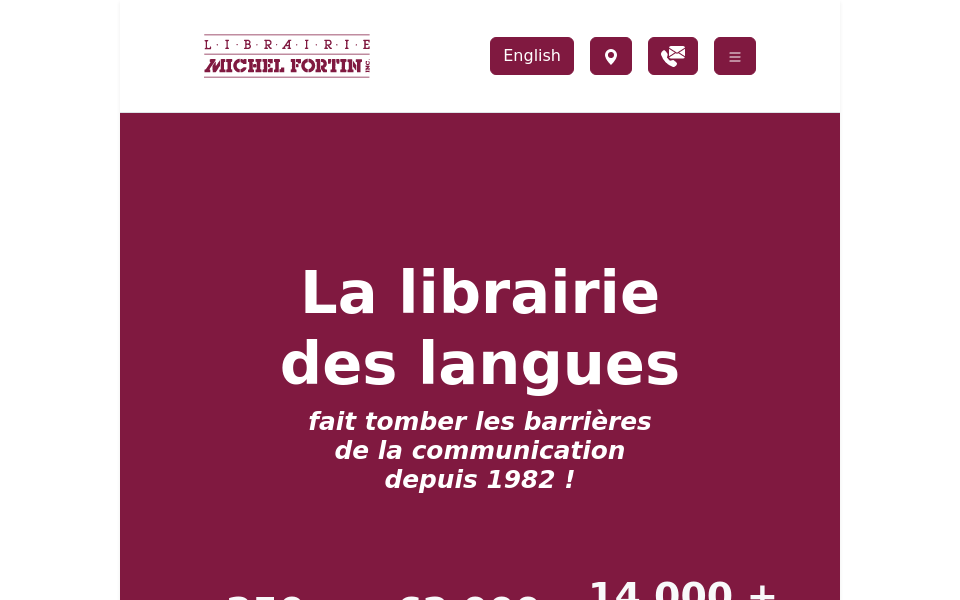 librairiedeslangues.com/ screen capture