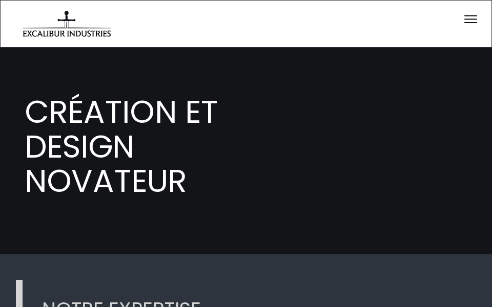excaliburindustries.com/ screen capture
