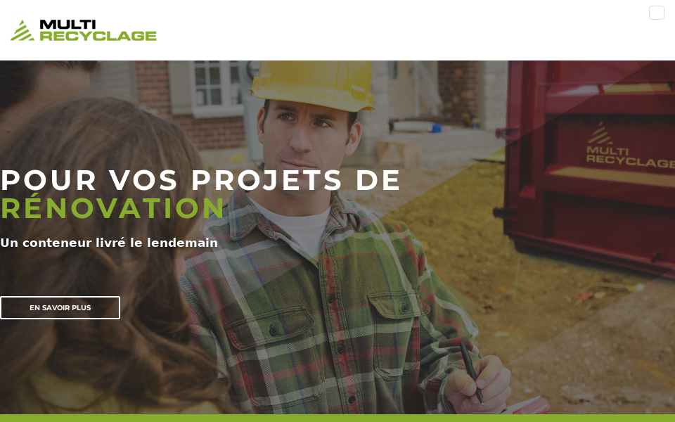 www.multirecyclage.com/ screen capture