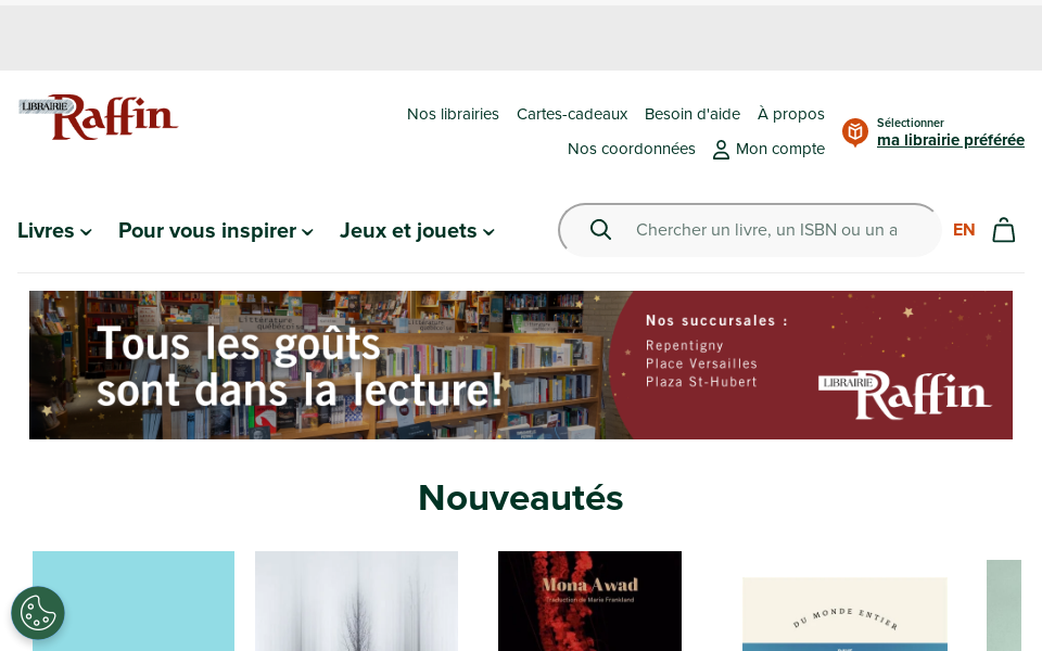 raffin.leslibraires.ca/ screen capture