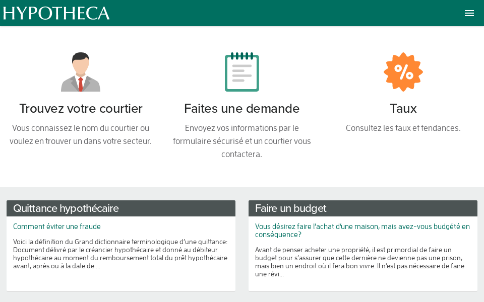 hypotheca.ca/ screen capture