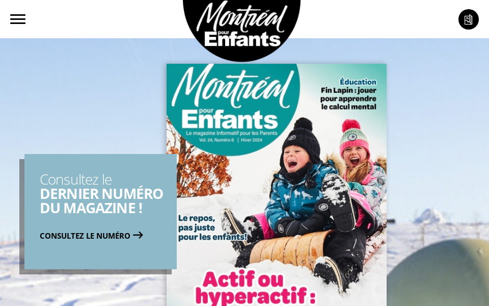 www.montrealpourenfants.com/ screen capture