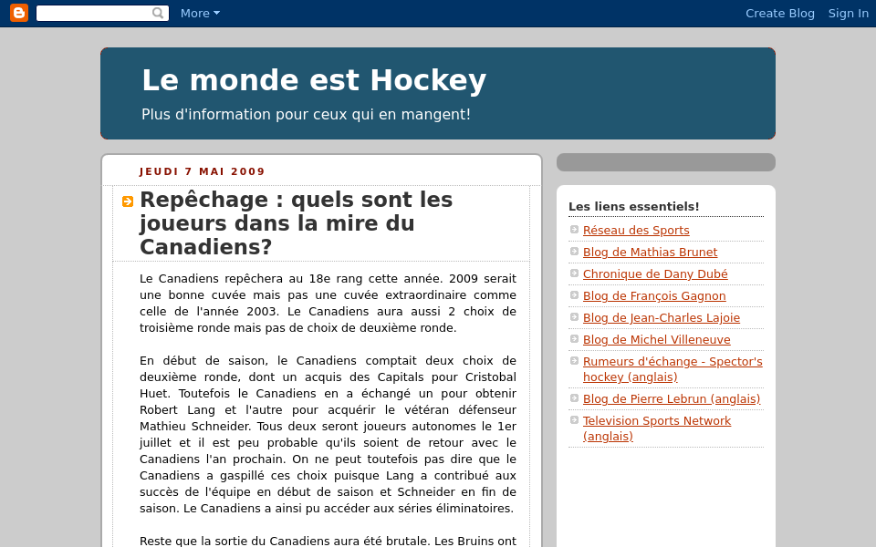 lemondeesthockey.blogspot.com/ screen capture