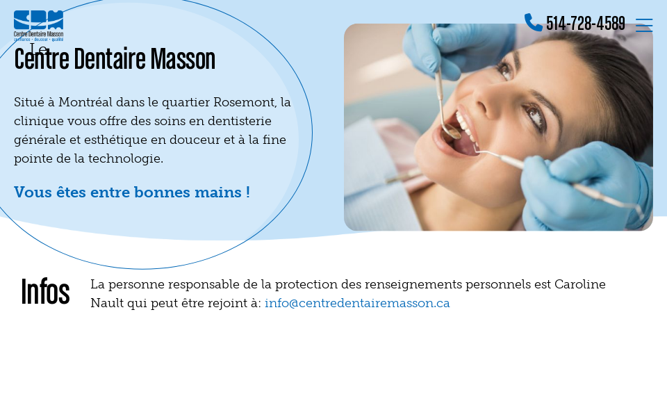 www.centredentairemasson.ca/ screen capture