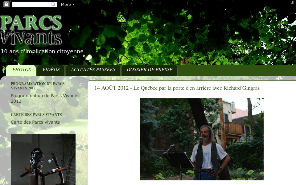 parcsvivants.blogspot.com/ screen capture