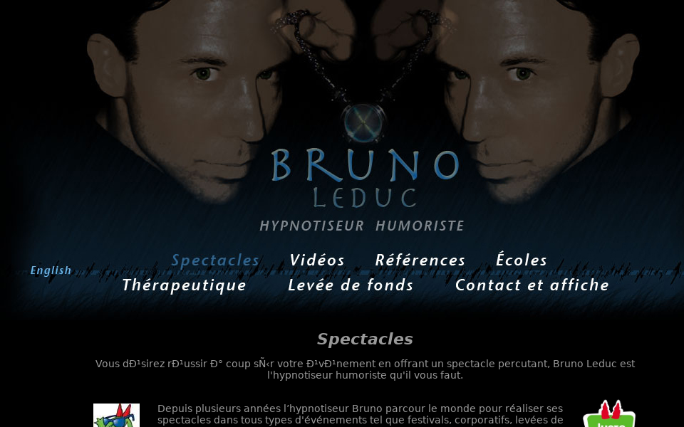 www.hypnotiseurbruno.com/ screen capture