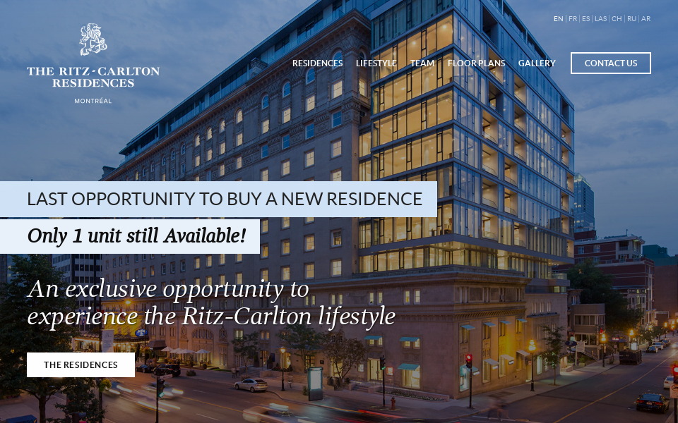 www.residences.ritzmontreal.com/ screen capture