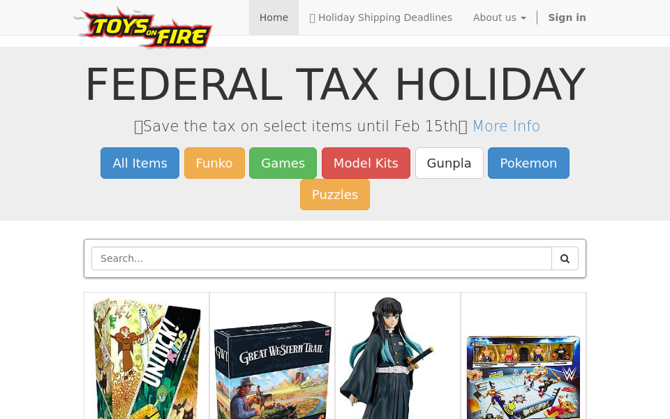 toysonfire.com/ screen capture