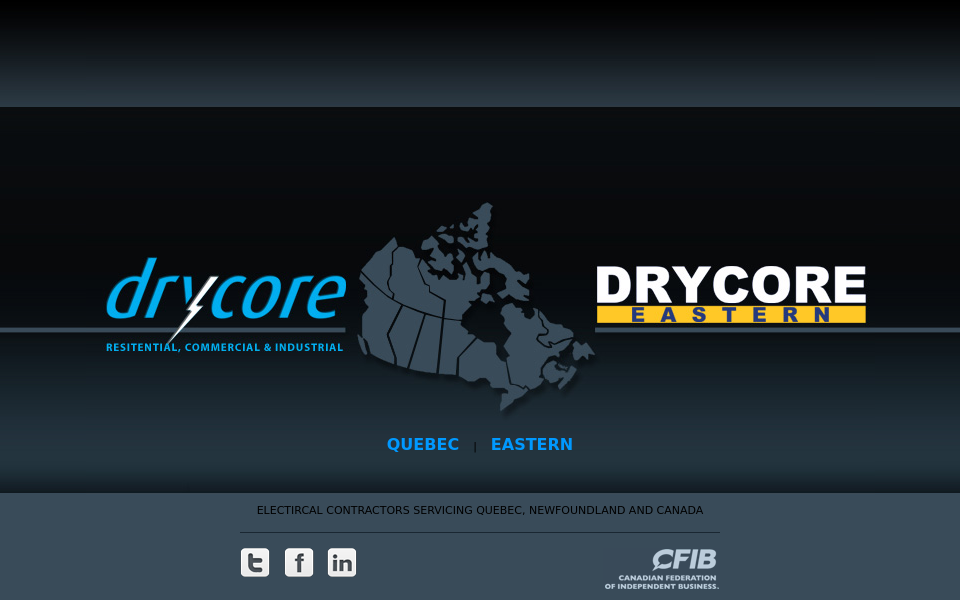 www.drycore.com/ screen capture