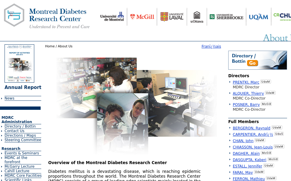 www.montreal-diabetes-research-center.org/ screen capture