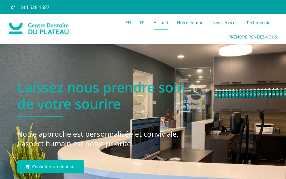 www.dentisteplateau.com/ screen capture