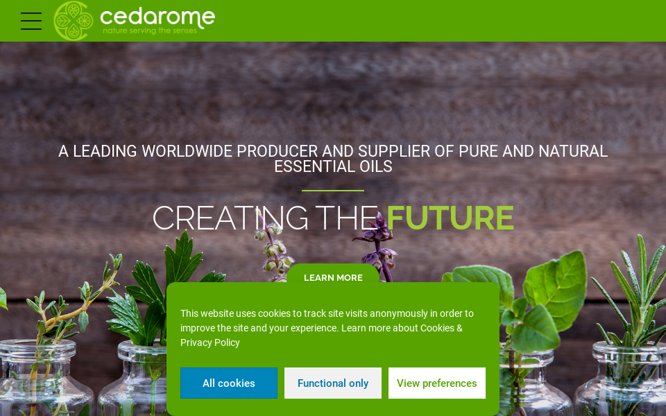 cedarome.com/ screen capture