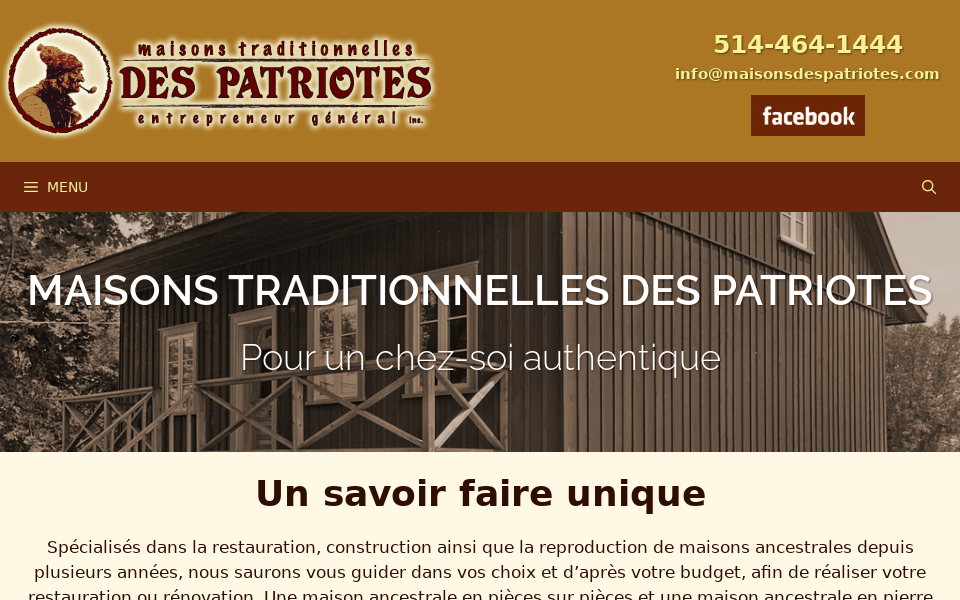 maisonsdespatriotes.com/ screen capture