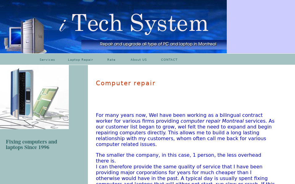 www.i-techsystem.com/ screen capture