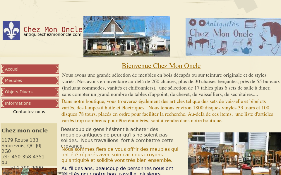 www.antiquitechezmononcle.com/ screen capture