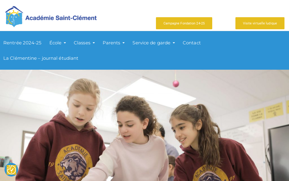 www.academiesaintclement.ca/ screen capture