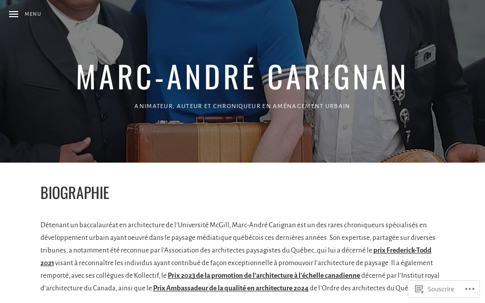 marcandrecarignan.com/ screen capture