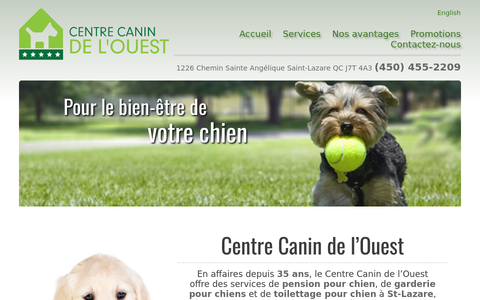www.centrecanindelouest.com/ screen capture