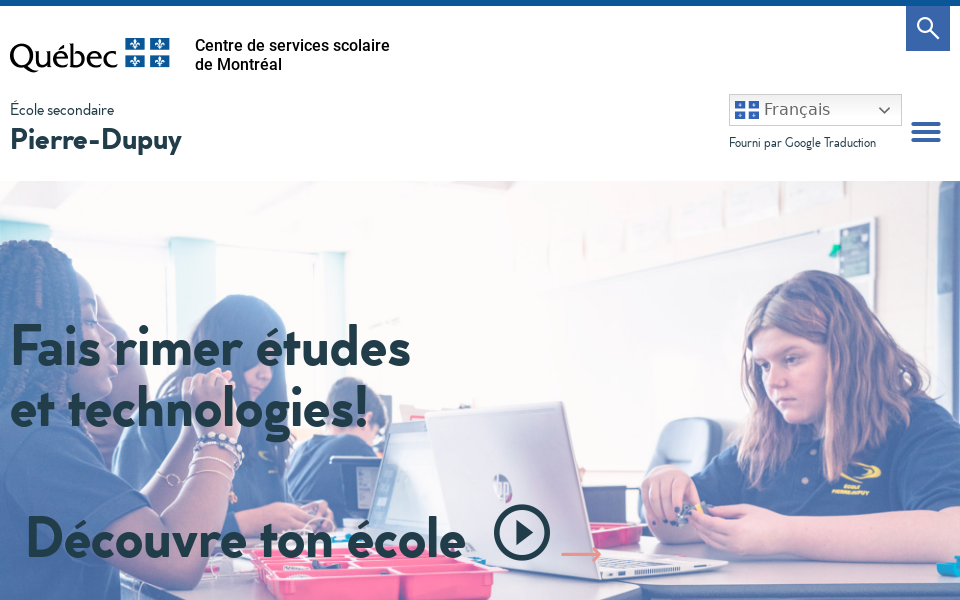 pierre-dupuy.csdm.ca/ screen capture