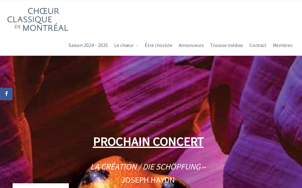 choeurclassiquedemontreal.qc.ca/ screen capture